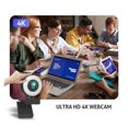 thumbnail image 4 of Webcam Light Control Full HD 8MP Webcam PC Laptop Live Streaming Flexible with Microphone ,Easy to Install, 4 of 6