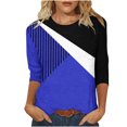 thumbnail image 1 of Birdeem Mode Femme Manches Courtes Col Rond Rétro Imprimé Haut Ample Blouse Manches Trois-Quarts, 1 of 1