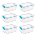 thumbnail image 1 of Sterilite 12 Qt Plastic Storage Bin Container Gasket Sealed Box, (6 Pack), 1 of 12
