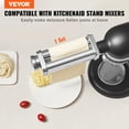 thumbnail image 2 of VEVOR Pasta Attachment for KitchenAid Stand Mixer, Stainless Steel Pasta Sheet Roller Attachment, Pasta Maker Machine Accessory with 8 Adjustable Thickness Knob, KitchenAid Pasta Attachment by VEVOR, 2 of 9