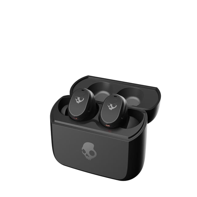 Skullcandy Écouteurs Intra-Auriculaires Mod à isolation Sonore Véritablement Sans Fil en Noir Véritable Présentés dans une Étui de Recharge Ouverte avec logos Skullcandy skull, avec Bluetooth 5.2, Appairage multipoint et jusqu'à 8 Heures d'Autonomie, Idéals pour une Utilisation active et l'Isolation Sonore.