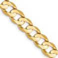 thumbnail image 1 of 14k Yellow Gold 24 Inch 6.75mm Concave Curb Chain Necklace Pendant Charm, 1 of 9