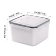 thumbnail image 3 of Plastic Storage Bins with Lids Large Size Fruit Vegetable Storage Containers for Fridge Draining Fresh Containers 3 in 1 Produce Storage Containers Large Organizer Bins with Lid & Colander, 3 of 7