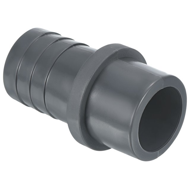 Unique Bargains UPVC Reducer Pipe Fitting 32mm OD 30mm Barbed, Straight Coupling Adapter Connector, Grey