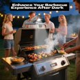 thumbnail image 2 of Sensor On/Off Grill Light for Outdoor Grill, Round & Square Mounting Bracket Compatible with Most Grills & Griddles, Waterproof & Heat Resi, 2 of 8
