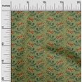 thumbnail image 1 of oneOone Polyester Lycra Fabric Leaves & Floral Block Printed Craft Fabric BTY 56 Inch Wide, 1 of 4