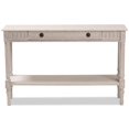 thumbnail image 4 of Baxton Studio Ariella Table Console de 47 Pouces en Fini Blanchi, 4 of 11