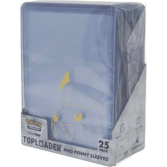 Ultra PRO - Pikachu Toploader and Penny Sleeves Combo Pack for the Pokémon Trading Card Game (25 Pack)