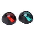 thumbnail image 3 of Boat Bow Lights, PC Red Green Light Yacht Signal Light 1NM Visual Range  For Sailing Black, 3 of 8