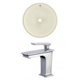 thumbnail image 1 of 16-in. W Round Bathroom Undermount Sink Set In Biscuit - Chrome Hardware AI-22867, 1 of 8