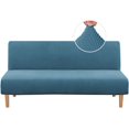 thumbnail image 1 of Armless Futon Cover Stretch Sofa Bed Slipcover Protector Elastic Feature Rich Textured High Spandex Small Checks Jacquard Fabric Futon Cover, Machine Washable, 1 of 7