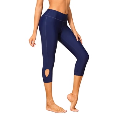 Charmo Capris Swim Pants for Womens Wider Waisted Leggings Sport Rash Guard Surf Pants