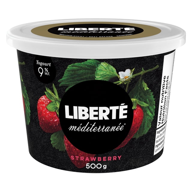 Liberté Méditerranée 9% Yogurt, Strawberry, 500g