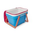 thumbnail image 3 of Igloo 25 Quart Picnic Basket Cooler in Pink and Blue with Orange Handles, 3 of 8