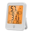 thumbnail image 2 of Pompotops Compteur Électronique de Température et d'Humidité pour la Maison, Température Intérieure, Température Ambiante pour Bébé avec Rétroéclairage, Instrument de Température Sèche et Humide, Offres de Liquidation, 2 of 9