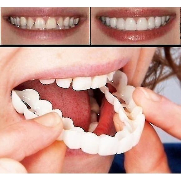A Pair Upper & Lower High Quality Denture Instant Smile Comfort Fit Flex Cosmetic Teeth Denture Teeth Top Cosmetic Veneer