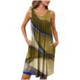 thumbnail image 1 of Ovzne Robes pour Femmes Robe Femme Imprimé avec Poches Chemises de Nuit Sans Manches Vêtements de Nuit devant Plissé Nuisette Col Rond Robe de Nuit Robe de Vacances Imprimée Liquidation, 1 of 5