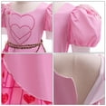 thumbnail image 4 of Kawell Bridget Costume pour Filles Halloween Enfants Princesse Ascension Robe Rouge Rose à Cœur avec Perruque Vêtements Tenue, 4 of 7