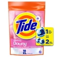 thumbnail image 2 of Tide Power PODs + Downy Laundry Detergent Pods, Soft Boosters + April Fresh, Detergent soap pacs for Laundry washing, HE compatible, 18 Count, 2 of 18
