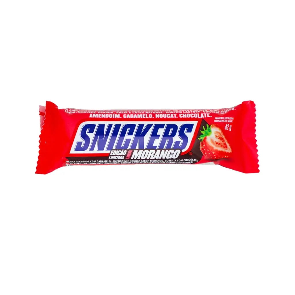 Snickers Strawberry 42G - Brazil Edition - Chocolate - Case Of 20 - BB: 09/25