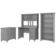 thumbnail image 1 of Bush Furniture Salinas Mission Engineered Wood Desk Office Suite in Gray, 1 of 7
