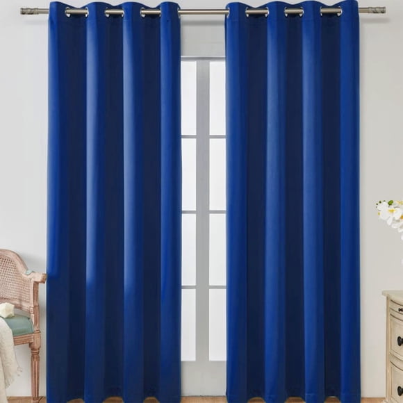 39x78In Polyester Curtain Panel Single Piece Round Grommet Design Insulated Noise Reduction Light Blocking Party Decor for Bedroom Living Room Home Window Treatment Multi Color Option