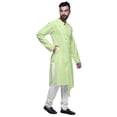 thumbnail image 4 of Atasi Cotton Satin Angrakha Style Long SleeveKurtaFor Men Solid DesignerKurta, 4 of 5