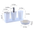 thumbnail image 3 of Bathroom Accessory Set, Soap Dispenser, Toothbrush Holder, Tumbler Cup, Soap Dish, Organizer Tray, Countertop Storage, Modern Decor, 3 of 7