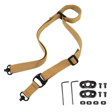 Adjustable Heavy-Duty Nylon Rifle Sling for Outdoor Shooting Hunting Tactical Swivel Ring Quick Length Change Shoulder Strap Comfort Carry