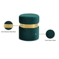 thumbnail image 3 of Meridian Furniture Hailey Contemporary Velvet Ottoman/Stool in Green, 3 of 8