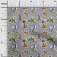 thumbnail image 2 of oneOone Cotton Poplin Bluish Violet Fabric Animal Sewing Craft Projects Fabric Prints By Yard 56 Inch Wide, 2 of 4