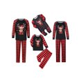 thumbnail image 4 of FOCUSNORM Family Matching Christmas Pajamas Outsuit, Cartoon Reindeer Tops + Plaid Pants, 4 of 5