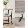 thumbnail image 3 of VASAGLE Side Table, 2-Tier Round End Table with Power Outlets, Nightstand with Steel Frame for Small Spaces, Living Room, Bedroom, Heather Greige and Ink Black, 3 of 5