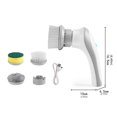 thumbnail image 3 of 1PC Trashcans For Bedroom Electric Spin Cleaning Tool 3 Brush Head Rechargeable Electric Cleaning Brush Multifunctional Electric Cleaning Brush Household Kitchen Bathroom Cleaning Tool Gray, 3 of 7