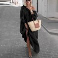 thumbnail image 2 of Babysbule Womens Summer Slash-neck Long Sleeve Open Shoulder Plus Size Daily Casual Vintage Maxi Dresses, 2 of 5