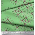 thumbnail image 3 of Soimoi Green Moss Georgette Fabric Floral Wreath Geometric Print Sewing Fabric Yard 44 Inch Wide, 3 of 5