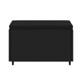 thumbnail image 2 of vidaXL Garden Footrest with Cushion Black Poly Rattan, 2 of 4