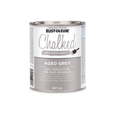 Rust-Oleum Chalked Ultra Matte Paint in Grey, 887 ml