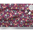 thumbnail image 2 of Soimoi Rayon Fabric Floral & Cute Animals Cartoon Decor Fabric Printed Yard 56 Inch Wide, 2 of 3