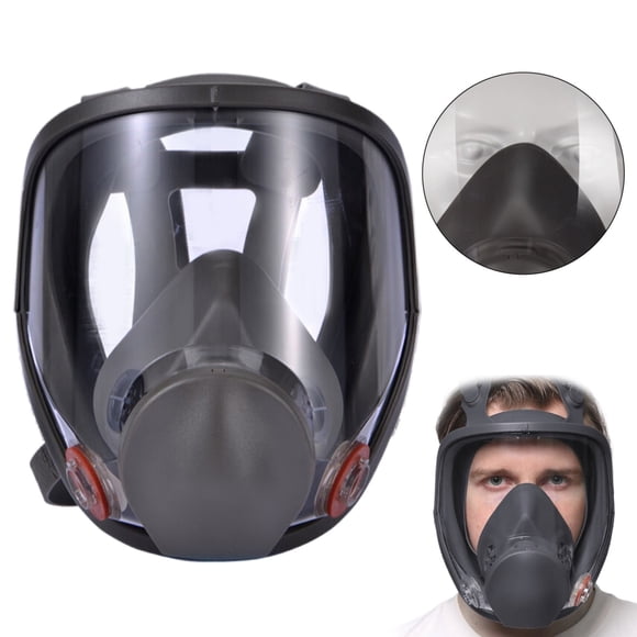Masque à Gaz Respirateur Intégral Réutilisable pour le Visage, Masque Respirateur Réutilisable à Grandes Lentilles 6800 avec Filtres pour la Peinture, contre la Poussière, les Produits Chimiques, le Formaldéhyde, le Polissage, les Taches, la Pulvérisation Automobile