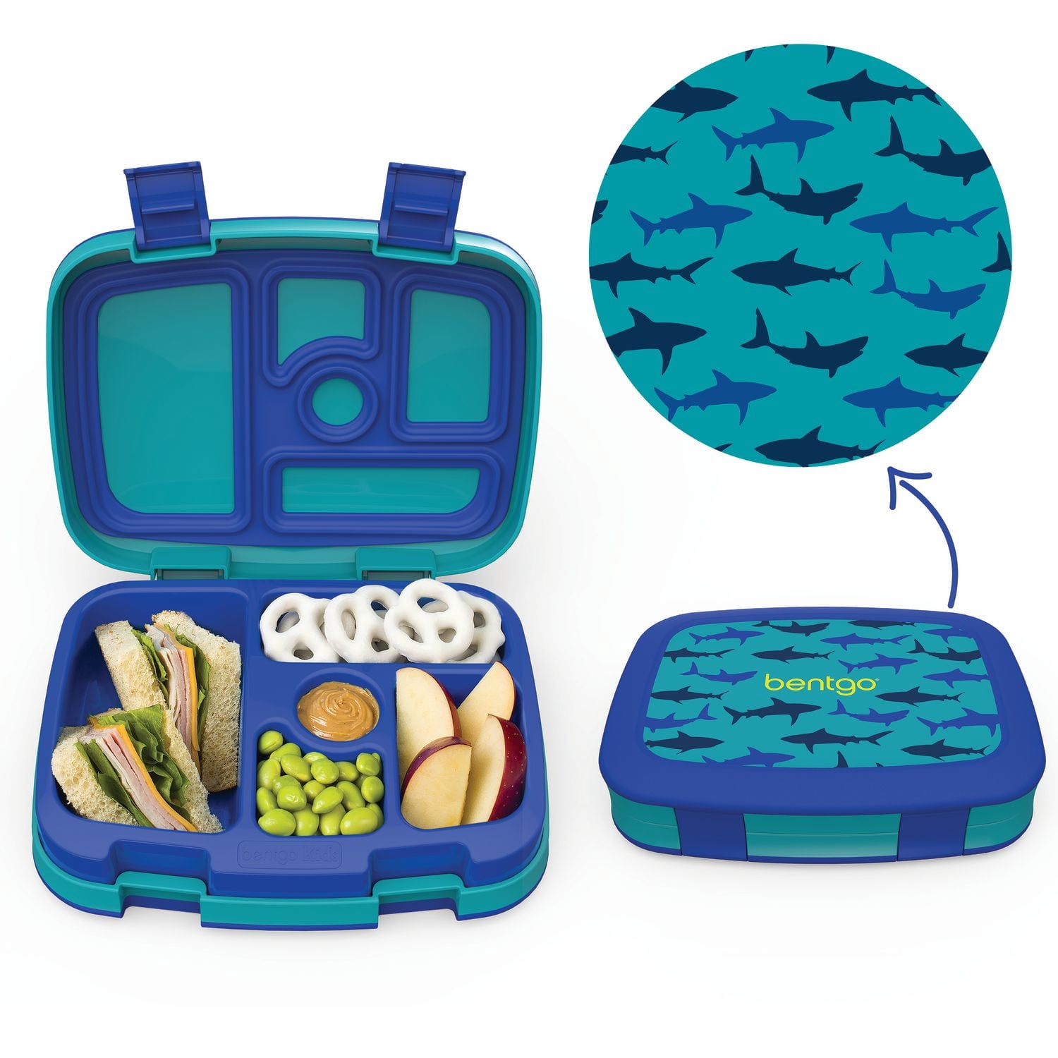 Bentgo Kids Prints Lunch Box, Shark