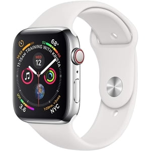 Refurbished Apple Watch Series 4 Stainless Steel 44mm A1976 (GPS + Cellular) Silver (Grade A+)