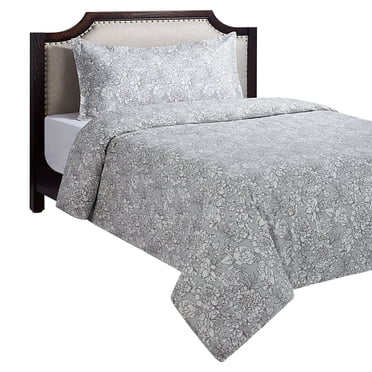 Ensemble de housse de couette 2 pièces Noir / Blanc / Rose HOMETRENDS, 1 place