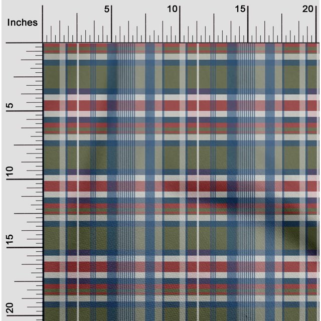 oneOone Viscose Chiffon Fabric Madras Check Decor Fabric Printed BTY 42 Inch Wide