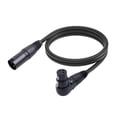thumbnail image 2 of XLR Microphone Extension Cable Adapter, 90 XLR Female to Straight XLR Male Cable with Self Locking Design, PVC 3 Pin Mic Connector for Speaker, 2 of 7