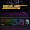 thumbnail image 4 of facefd Clavier et Souris de Jeu RGB USB Filaire avec Rétroéclairage LED, Tapis de Souris et Clavier de Jeu pour Ordinateur Portable PC, Ordinateur, Jeu et Travail, Blanc, 4 of 6