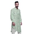 thumbnail image 3 of Atasi Kurta Traditionnel en Rayonne Imprimée à Col Mandarin pour Hommes Chemise Décontractée, 3 of 6