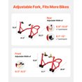 thumbnail image 2 of VEVOR Motorcycle Front & Rear Stand Lift 850 lbs Spoolift Paddock Swingarm Arm Red, 2 of 9