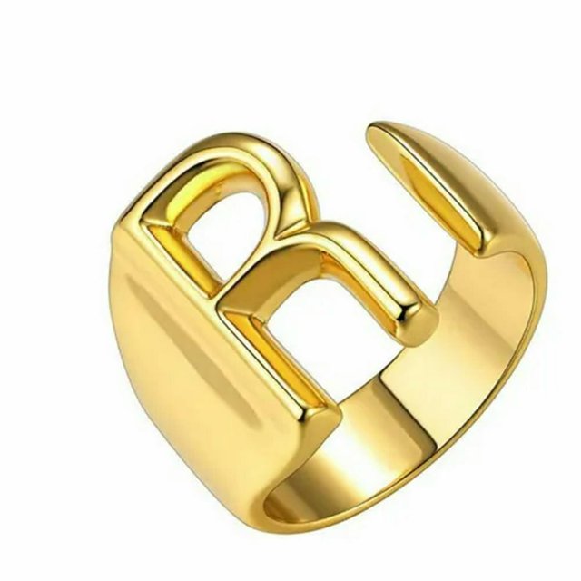 CUITING Fashion Adjustable Initial Alphabet Letter A-Z Ring Finger Rings Women Jewellery-Silver C