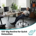 thumbnail image 4 of BeesClover Chaise de Bureau, Chaise de Bureau en Cuir Design Exécutif avec Coussin à Double Ressort, Soutien Ergonomique du Dos et du Soutien Lombaire, Appuie-Tête Réglable, Chaise de Bureau Inclinable pour Bureau à Domicile, 4 of 8